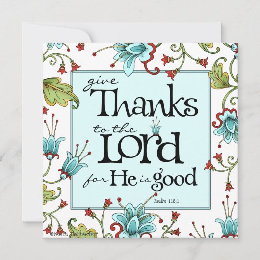 Remerciements - Invitation ou carte plat (Devant)