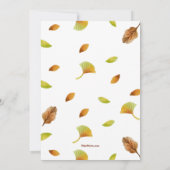 Remerciements Invitations de Thanksgiving (Dos)