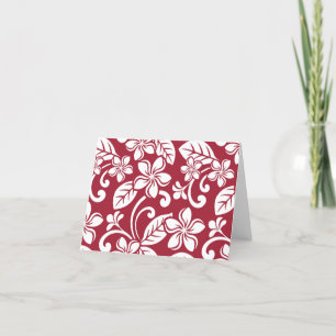 Remerciements ISLAND PLUMERIA (CARDINAL RED) Carte de remercieme