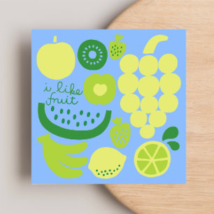 Remerciements J'AIME la carte de billet plat FRUIT