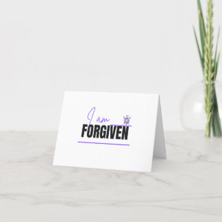 Remerciements Je suis pardonné Carte de remerciement chrétienne