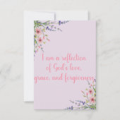 Remerciements Je suis un reflet de la carte d'affection de Dieu (Devant)