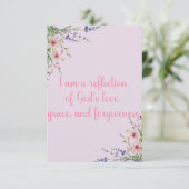 Remerciements Je suis un reflet de la carte d'affection de Dieu (Debout devant)