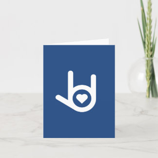 Remerciements Je T'Aime, Carte De Voeux Bleue