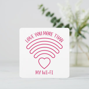 Remerciements Je t'aime plus - Carte de la Saint-Valentin