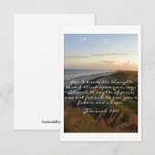 Remerciements Jeremiah 29:11 Carte de message plat (Devant / Derrière)