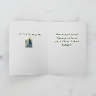 Remerciements Jésus est né religieux Noël Luke CARTE de Noël