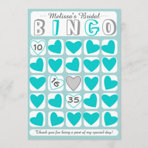 Remerciements Jeu de bingo de mariage personnalisable carte gris