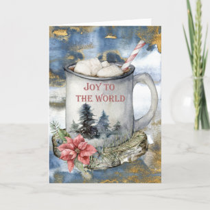 Remerciements Joie à la carte de Noël mondiale