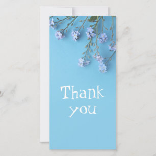Remerciements Joli printemps Oubliez-moi pas de fleurs Carte de