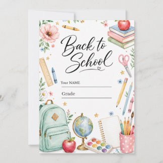 Remerciements Jolie carte photo personnalisée de rentrée scolair