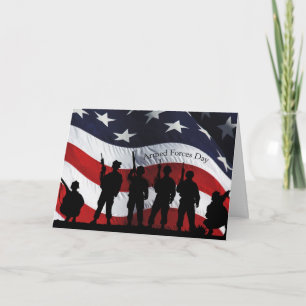 Remerciements Journée des forces armées avec carte de drapeau