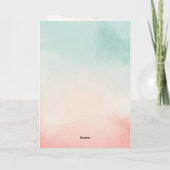Remerciements Joyeuse carte de dégradé bleu rose de la fête des (Dos)