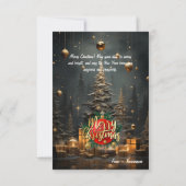 Remerciements Joyeuse carte de Noël (Dos)