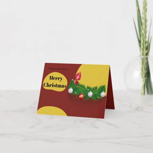 Remerciements Joyeuse carte de Noël (Devant)