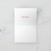 Remerciements Joyeuse carte de Noël (Intérieur)