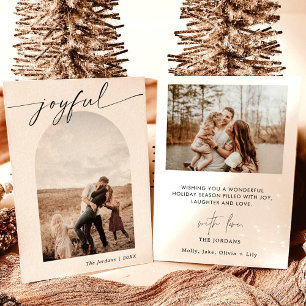 Remerciements Joyeuse carte de Noël Carte de vacances photo en