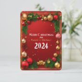 Remerciements "Joyeuse carte de Noël : 'Joyeux Noël 2024 ! '" (Debout devant)