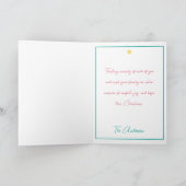 Remerciements Joyeuse et brillante carte de Noël (Intérieur)