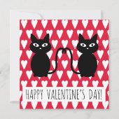 Remerciements Joyeuse Saint-Valentin - Carte de vœux avec chats (Devant)