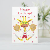 Remerciements Joyeux anniversaire ! Carte de vœux. (Debout devant)