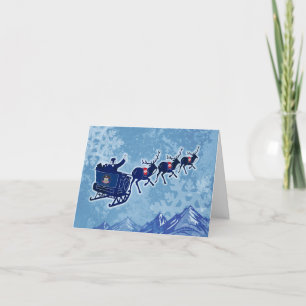 Remerciements Joyeux drapeau de Noël Utah Père Noël carte de voe