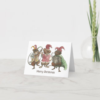 Remerciements Joyeux Noël Clown Mice Carte de vacances