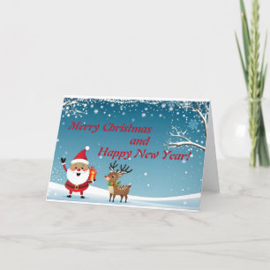 Remerciements Joyeux Noël et bonne carte de voeux du Nouvel An
