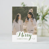 Remerciements Joyeux Noël Photo Carte de Noël (Debout devant)