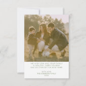 Remerciements Joyeux Noël Photo Carte de Noël (Dos)