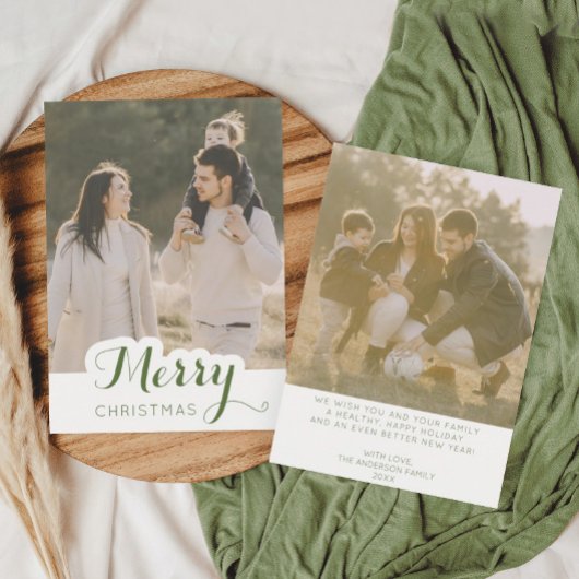 Remerciements Joyeux Noël Photo Carte de Noël