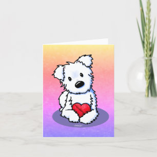 Remerciements KiniArt Westie Carte de Sympathie Coeur Mended