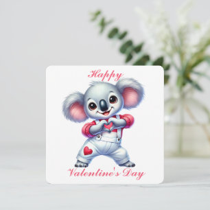 Remerciements Koala Mignon - Carte de la Saint-Valentin