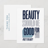 Remerciements La Beauté Devrait Être Bonne Pour Vous Carte de re (Devant / Derrière)