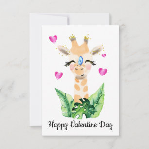 Remerciements La Carte De La Saint-Valentin De La Girafe Et Du P