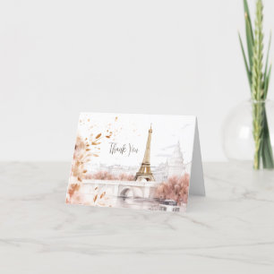 Remerciements La carte de remerciement de la Tour Eiffel Parisie