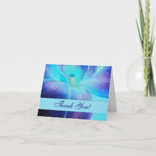 Remerciements La carte de remerciement Orchidée Bleue