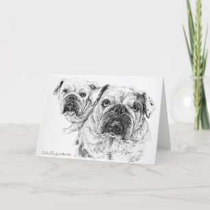 Remerciements La carte de voeux blanche Bald Divas