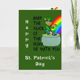 Remerciements La chance de la carte irlandaise de la Saint Patri