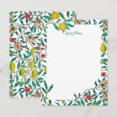 Remerciements La grenade de William Morris avec une carte blanch (Devant / Derrière)