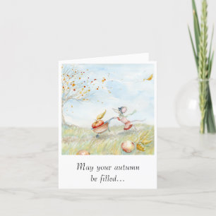 Remerciements "La récolte de Miss Mousie" Carte pour notes