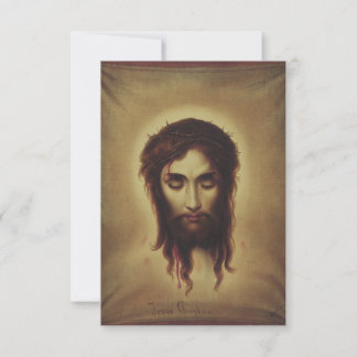 Remerciements La Sainte Face de Jésus Carte de Prière | Pater No