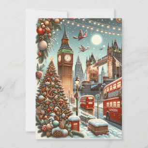Remerciements La splendeur festive de Londres - Carte de Noël vi
