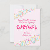 Remerciements L'ADN pastel nous attendons une carte de petite fi (Dos)