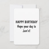 Remerciements Laisser Toast Plain rose joyeuse carte de voeux d' (Dos)