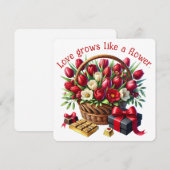 Remerciements L'amour grandit - Carte de la Saint-Valentin (Devant / Derrière)