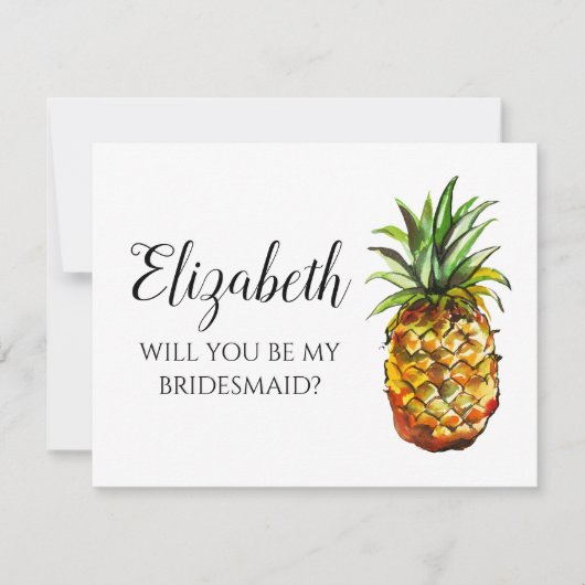 Remerciements L'Ananas Sera-T-Il Ma Carte De Proposition D'Épous (Devant)