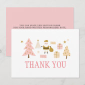 Remerciements L'arbre de Noël du Père Noël présente le Carte de (Devant / Derrière)