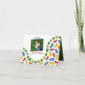 Remerciements Le garçon d'amusement joue le carte de (Dos)