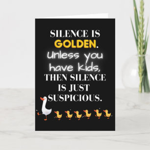 Remerciements Le silence est une carte de fête des mères amusant